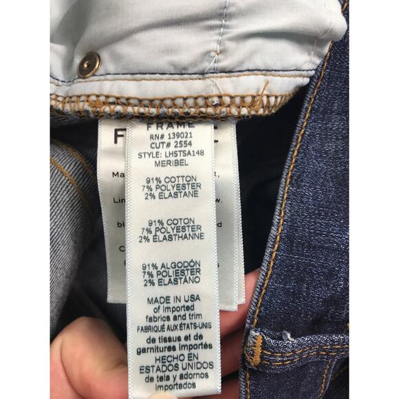 Frame Denim Jeans Meribel Straight Leg High Rise Snap Leg 27 Capsule Everyday - Picture 5 of 10